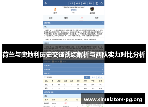 荷兰与奥地利历史交锋战绩解析与两队实力对比分析